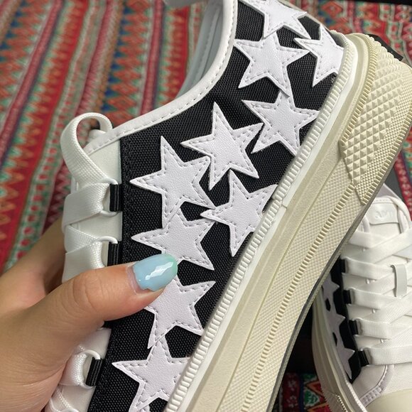 AMIRI Stars Court Low Black White - Picture 2 of 6